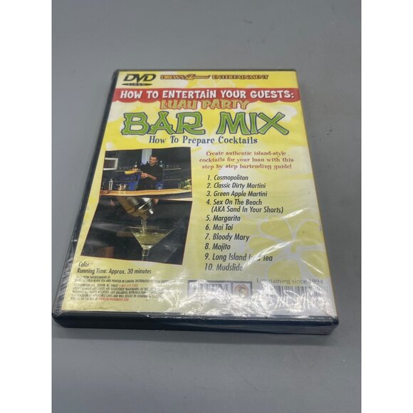 How to Entertain Your Guests Luau Party Bar Mix DVD copyright TUTM READ - Picture 2 of 2